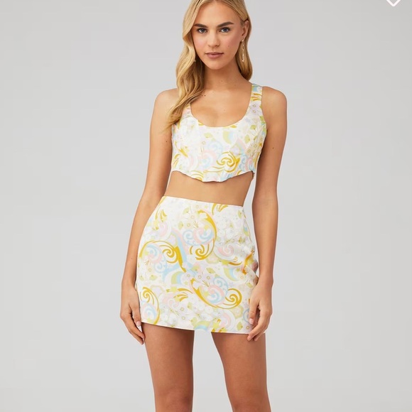 For Love And Lemons Dresses & Skirts - NWT for love and lemons Aiko Floral Print mini Skirt - size small